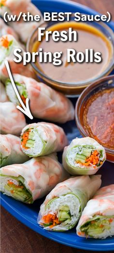 Homemade fresh Vietnamese Spring Rolls are easy to make and perfect for summer gatherings or a light dinner tonight. Spring Roll Peanut Sauce, Spring Rolls Recipe Shrimp, Fresh Spring Rolls Recipe, Vietnamese Fresh Spring Rolls, Shrimp Spring Rolls, Shrimp Rolls, Fresh Spring Rolls, Spring Roll Recipe, Resep Diet