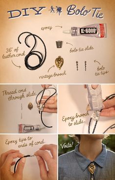 how to make a diy bolo tie for valentine's day or any special occasion