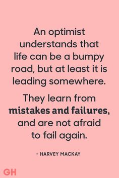 a pink background with the quote an optimist understands that life can be a bunny road, but at least it is leading somewhere