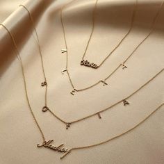 Shop our custom name necklaces in Diamond pave & 14k Gold options! #staygold #zoelevjewelry Name Necklaces, Stay Gold, Custom Name Necklace, Personalized Necklace, Name Necklace, Pave Diamonds, Custom Name, Personalized Jewelry, Arrow Necklace