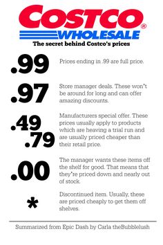 costco whole sale ad with prices listed