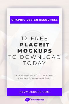 a hand holding a cell phone with the text graphic design resources 12 free placeit mockups to download today