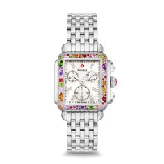 color stainless steel Michele Deco Watch, Michele Watch, Pearl Watch, Michele Watches, Brilliant Diamond, Stainless Steel Watch, Original Gift, Link Bracelets, Accessories Watches