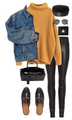 Daily Dress Me, Winter Leggings, Outfit Trends, Black Women Fashion, Yellow Sweater, Fashion Fall, Casual Winter Outfits, Casual Black