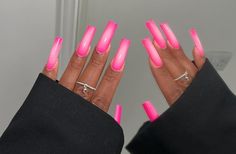 Drip Nails, Colored Acrylic Nails, Nail Products, Pink Acrylic Nails, Square Acrylic Nails