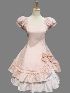 Rok Midi, Light Pink Shorts, Vestidos Color Rosa, Classic Lolita, Online Dress Shopping, Vintage Clothes, One Piece Dress, Lolita Dress, Gothic Lolita