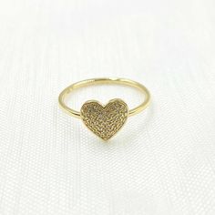 14K Solid Gold Diamond Heart Ring HIGH QUALITY AND UNIQUE RINGS This modern and on-trend design is crafted from genuine 14k solid gold Sizes: available in 5, 5.5, 6, 7 & 8 Thickness: 1mm Heart Size: 9mm Metal: 14k Solid Gold Purity: 14K (Stamped for Authenticity)  Processing time: 1-2 business days FAST SHIPPING Gold Jewelry Store NY sells only authentic solid 14K Gold. We do not sell gold plated or gold-filled jewelry. This is a delicate ring made with Solid 14K Gold. It requires extra care aga 14k Gold Stackable Heart Cut Heart Ring, Stackable 14k Gold Heart Cut Heart Ring, Stackable 14k Gold Heart Cut Ring, Gold Stackable Heart Midi Rings, Gold Heart-shaped Stackable Midi Rings, Fine Jewelry Yellow Gold Stackable Heart Rings, Gold Stackable Heart Ring For Valentine's Day, Stackable Yellow Gold Heart Ring In Sterling Silver, Sterling Silver Yellow Gold Heart Ring, Stackable