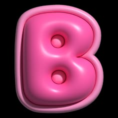 the letter b is made up of pink balloons