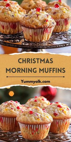 christmas morning muffins on a cooling rack