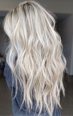 Blonde Hair With Feathers, Blonde Hair Color Ideas Dimension, Medium Icy Blonde Hair, Barbie Hair Color Blondes, Platinum Full Highlights, Long Ice Blonde Hair, Platimun Blonde Highlights, Popular Blonde Hair Color 2023, Bright Blonde Highlights With Dimension