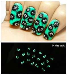 Nailart Halloween, Cotton Candy Nails, Freehand Nail Art, Dark Nail, Soot Sprites, Gel Powder, Nail Art For Beginners, Filling Breakfast