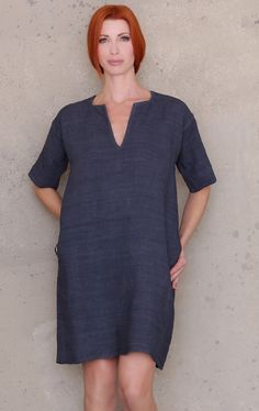 Short Sleeved Dress Tunic PDF Sewing Pattern — Sewing Patterns | Ann Normandy Design Tunic Dress Patterns, Linen Dress Pattern, Sewing Patterns For Women, Shift Dress Pattern, Short Sleeved Dress, Linen Tunic Dress, Maxi Dress Pattern, Tunic Pattern, Loose Fitting Dresses