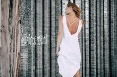 ⫸ We ship by EXPRESS EMS now for fast & safe delivery! Stunning open white linen dress from our limited collection comes in two amazing fabrics - noble and durable 100% linen, or luxurious, divinely soft natural silk. It's sophisticated silhouette shows off your back in a quite sensual way. Although, don't worry - specially designed lacing with an amazing brass big feather pendant will keep the dress from sliding from your shoulders unexpectedly. As all our tunic dresses, it has our signatur White Linen Dress For Summer Brunch, White V-neck Linen Beach Dress, White V-neck Linen Dress For The Beach, Bohemian Beach Dress, Organic Dress, White Linen Dress, Beach Bohemian, Linen Tunic Dress, White Summer Dress