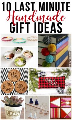 ten last minute handmade gift ideas for the holidays and christmas gifts to make with them