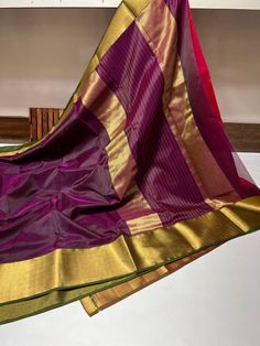 *pure chanderi silk* *pattu pure soft silk ek jutia full plain adda handloom saree handwoven with beautiful taraj pallu zari nakkashi border gold zari work plain running blouse* Purple Handloom Chanderi Pre-draped Saree, Purple Raw Silk Handloom Saree, Purple Handloom Cotton Silk Saree, Purple Cotton Silk Handloom Saree, Purple Cotton Silk Saree With Cutdana, Purple Handloom Tussar Silk Saree, Purple Cotton Silk Saree For Puja, Purple Cotton Silk Dupatta, Purple Cotton Silk Pallu Dupatta