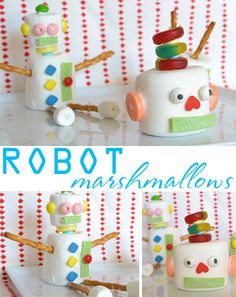 this is a robot made out of marshmallows