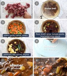 the steps in how to make beef stew