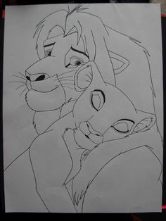 a drawing of two cats hugging each other