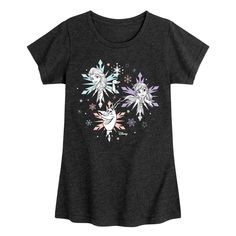 Frozen 2 - Anna Elsa Olaf Snow - Toddler And Youth Girls Short Sleeve Graphic T-Shirt - Celebrate the essence of Disney's Frozen 2 with officially licensed apparel featuring unique designs crafted exclusively by Hybrid Apparel. Each piece brings beloved characters, iconic imagery, and memorable moments to life, offering Frozen 2 fans a one-of-a-kind way to showcase their passion. Snowflake Graphic, Elsa Olaf, Anna And Elsa, Frozen Anna, Anna Elsa, Anna Frozen, Elsa Anna, Frozen 2, Kids Outfits Girls