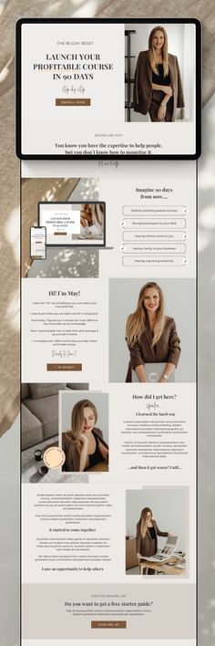 the website design for an interior designer