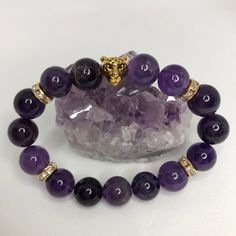 (Purple) Amethyst: All Healing, Protection, Imagination, Insights. The Truestone Of Spiritual Healing And Enlightenment, Mystics, Psychics, Healers, And Religious Leaders For Its Intuitive, Transcendent, And Spiritually Restoring Properties. Spiritual Purple Beaded Bracelets With Stones, Purple Spiritual Crystal Bracelet With Stones, Spiritual Purple Crystal Bracelet With Stones, Amythest Bracelet, Crystal Healing Bracelets, Healing Bracelets, Spiritual Healing, Purple Amethyst, Womens Jewelry Bracelets