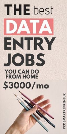 the best data entry jobs you can do from home $ 300 / mo