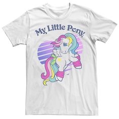 Add a whimsical touch to your casual style with this My Little Pony tee. Add a whimsical touch to your casual style with this My Little Pony tee. Crewneck Short sleevesFABRIC & CARE Cotton Machine wash Imported Size: XS. Color: White. Gender: male. Age Group: adult. Pattern: Graphic. My Little Pony Pegasus, Heart Portrait, Rainbow Brite, Pattern Graphic, My Little Pony, Fabric Care, Casual Style, Age Group, Color White