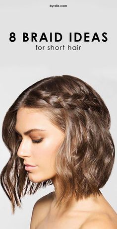 Ideas For Short Hair, Short Braids, Heatless Curls, Bridal Hair Clip, Short Hair Tutorial, Braid Ideas, Girls Braids