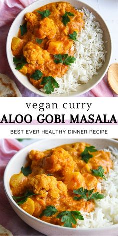 vegan curry aloo gobi masala is the best ever healthy dinner recipe