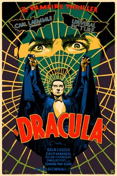 the poster for dracula starring in an old movie