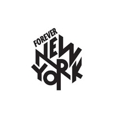 the logo for forever new york, which is designed by graphic artist and designer person