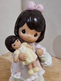 Precious Moments Figurines For Sale, Lovely Doll Figurine, Disney Precious Moments Doll, Precious Memories Figurines, Precious Moments Mom And Daughter, Precious Moments Figurines Vintage, Painted Precious Moments, Quince Gifts, Dachshund Quotes