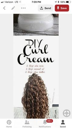 Diy Curls, Homemade Hair Products, Diy Hair Care, Curl Cream, Women's Hairstyles, Curly Hair With Bangs, Hair Food, Curly Hair Care, Curly Hair Men