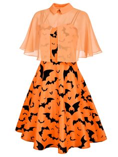 Halloween Mode, Pumpkin Dress, Sunflower Dress, Plus Size Prom, Halloween Fashion, Patchwork Dress, Halloween Dress