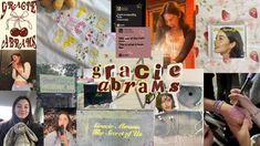 a collage of photos with the words fragile abrams on them and images of women