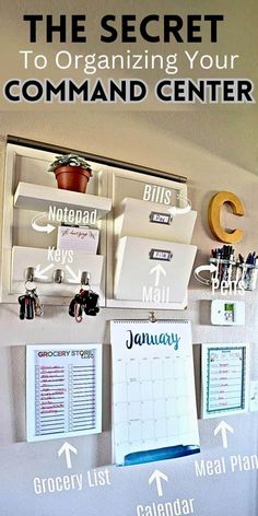 the secret to organizing your command center on a wall with magnets and calendars