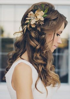 several pictures of different hairstyles with flowers in them