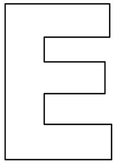 the letter e is made up of black and white lines, which are separated by two rectangles