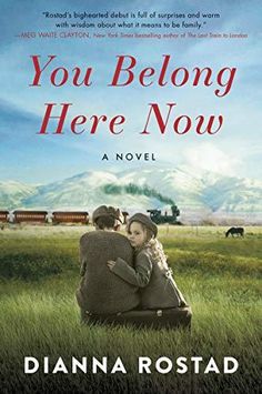 the cover of you belong here now by dianna rostad, with an image of two people hugging each other