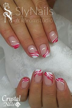 Christmas French Nail Designs, Fresh Manicure, Botanic Nails, Red And White Nails, Fancy Nail Art, Green Acrylic Nails, Confetti Nails