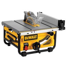 a table saw sits on top of a tool box