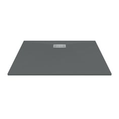 an empty gray table top on a white background