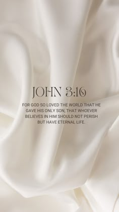 a white sheet with the words john 3 16 on it