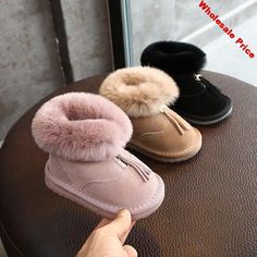 [Factory Price + Lowcost Shipping to Worldwide] Winter Girls Casual Genuine Leather Snow Boots Tassel Princess Warm Cotton Boots 1-3 Years Old Children's Shoes #BabyShoes Toddler Girl Fashion, Leather Snow Boots, Boots Female, Winter Heels, Cheap Boots, Toddler Girl Style, Winter Girls