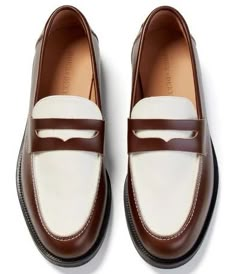 Duke And Dexter Penny Loafers, Brown And White Loafers, Autumn 23, Gents Shoes, White Loafers, Black Men Fashion Swag, Brown Loafers, Men Loafers