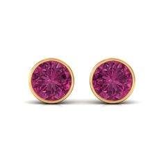 Product Details Brighten up your style with these one-of-a-kind Certified Pink Tourmaline Earrings. The round pink tourmaline gemstone in a bezel setting provides a gorgeous, beautiful look. Available in White Gold, Rose Gold, and Yellow Gold, this Pink Gemstone Earring adds a charming touch. It makes an ideal anniversary gift for your significant other. Product Information SKU SHP-EARRINGS032013952 Length 6.8 mm Width 6.8 mm Weight 1.52 gm (Approximate) PINK TOURMALINE INFORMATION No.of Stones Round Tourmaline Gemstone Earrings, Pink Round Birthstone Earrings, Pink Birthstone Round Earrings, Pink Gemstone Round Earrings, Pink Sapphire Round Earrings As Gift, Pink Sapphire Earrings As A Gift, Cleaning Stone, Tourmaline Earrings, Solitaire Studs