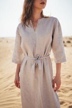 Aria Straight Belted Midi Linen Dress is a slip on belted linen dress with side slits well suited for multiple occasions, be it lunch with girls or a casual stroll. We ensure you will be comfortable. Pair the dress with slides or sandals for an evening look. About the collection Anse Linen pieces will serve you well in the city or on vacation, where simple shapes, natural fabrics and sunshine shades is all you need! Sustainable Clothing, Pure Linen, 100% Linen, Natural Fabrics, Standard 100 by O Dress With Slides, Linen Garments, Corn Flower Blue, Midi Linen Dress, Corn Flower, Successful Life, Clean Sink, Flower Blue, Dark Olive Green