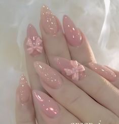 حلالكم بفولو ثابت 💕🙏💫 Cute Pink Nails, Fake Nails Designs, Light Pink Nails, Cute Simple Nails, Easy Nails, Soft Nails