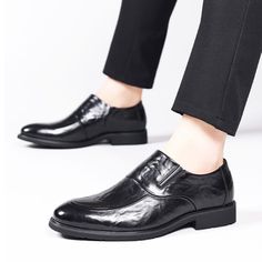 Occasion : Office Career Shoes Type : Brogue Shoes Fit : Fits true to size, take your normal size Season : Spring/Autumn Closure Type : SLIP-ON Pattern Type : Solid Lining Material : none Insole Material : PU Outsole Material : RUBBER Toe Shape : round toe Upper Material : PU Brand Name : shijunyi Department Name : ADULT Choose the size according to your foot length (dont choose the size according to the usual size in your country!!!) please choose Size 33 , if your foot length is21.5cm. please Black Wingtip Slip-on Moccasins, Black Slip-on Moccasins, Black Business Slip-ons With Textured Sole, Black Flat Heel Moccasins For Business, Black Pointed Toe Moccasins For Business, Black Slip-on Moccasins With Pointed Toe, Black Pointed Toe Slip-on Moccasins, Black Loafers For Business With Round Toe, Black Business Loafers With Round Toe