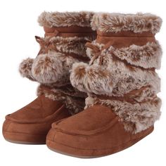 PRICES MAY VARY. Relaxed & Comfortable Slipper Boots - The soft foot-bed and plush lining makes you feel like you're walking on cloud,house slippers for women will keep your feet relaxed after a long day of hard work. Fluffy women's slippers perfect match with your skinny jeans or leggings, Halloween costumes for theme parties,cosplay,or adventures in the woods. Skid Resistant - Winter slippers for women provide safety and security for any situation. Great for wearing cooking in the kitchen, pla Cozy Slippers With Faux Fur Lining, Cute Fluffy Boot Slippers, Brown Fluffy Slippers With Round Toe, Cozy Faux Fur Slippers With Round Toe, Brown Faux Fur Casual Slippers, Bedroom Slippers, Comfortable Slippers, Winter Slippers, Mom And Grandma